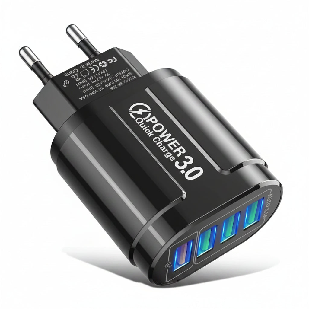 Chargeur USB compatible smartphone iPhone Samsung Xiaomi