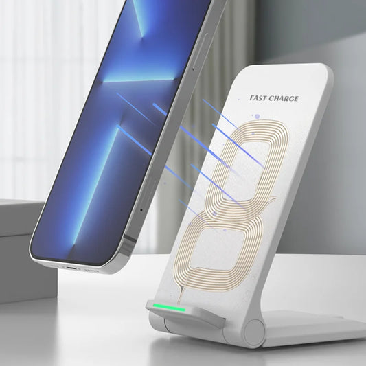 Station de charge sans fil induction avec support smartphone USB-C