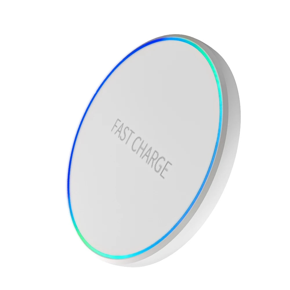 Chargeur sans fil induction blanc compact sans câble