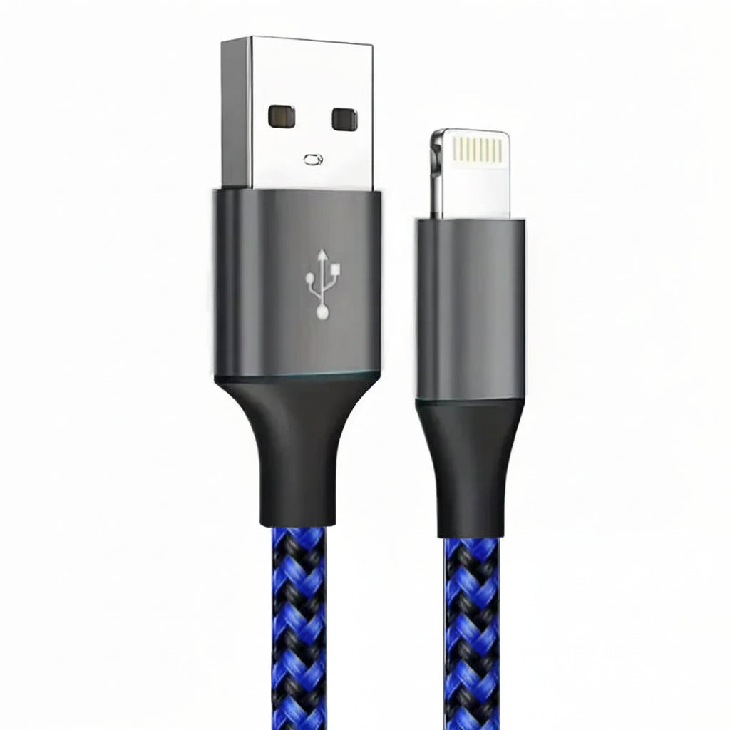 Connecteur Lightning du câble USB-A certifié MFi bleu
