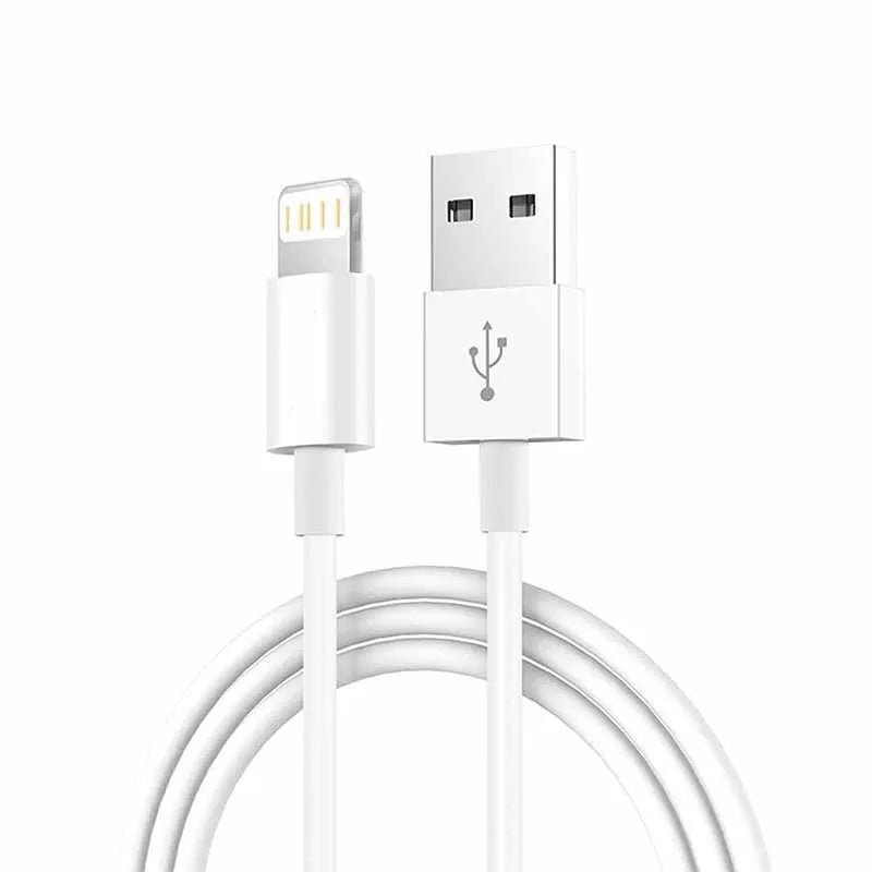 Connecteur Lightning du câble USB-A blanc