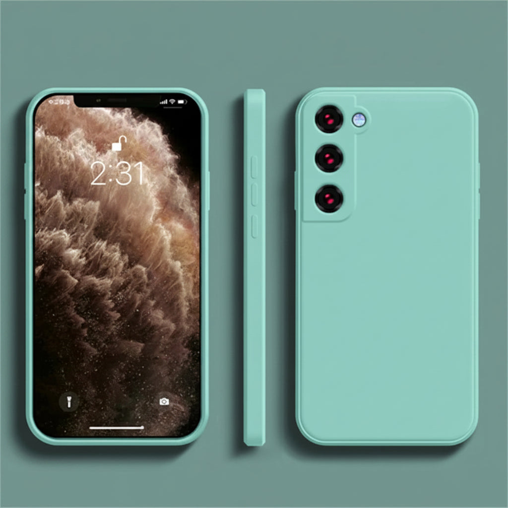 Coque compatible Samsung Galaxy antichoc bleu cyan