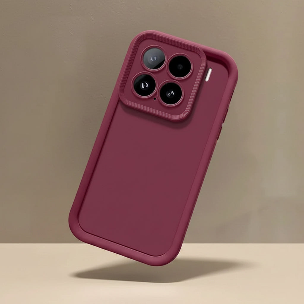 Coque en silicone rouge mate compatible Xiaomi