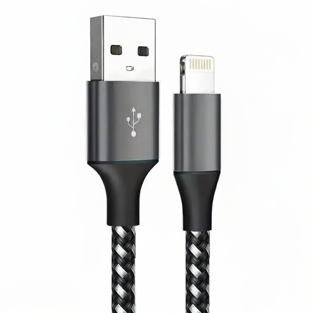 Câble Lightning avec revêtement en nylon tressé résistant