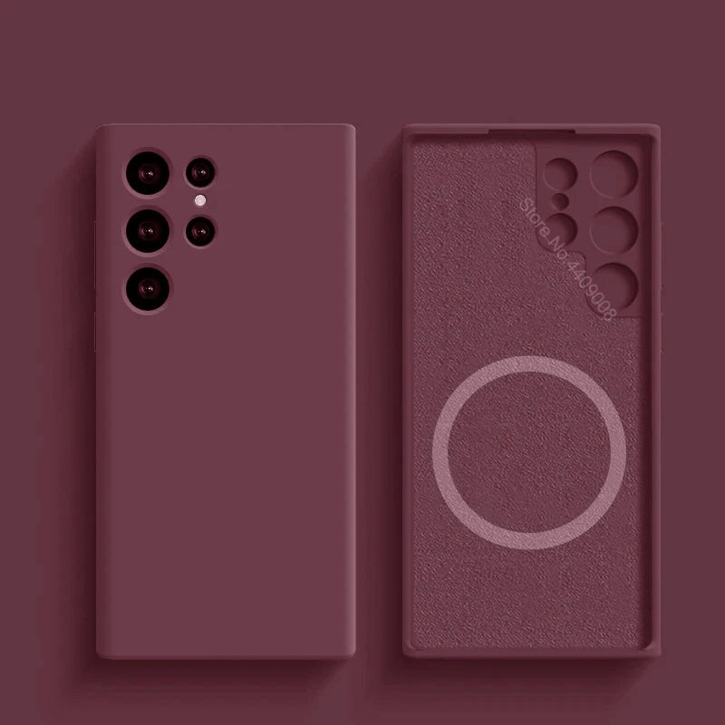 Coque silicone liquide violette pailletée pour Samsung Galaxy