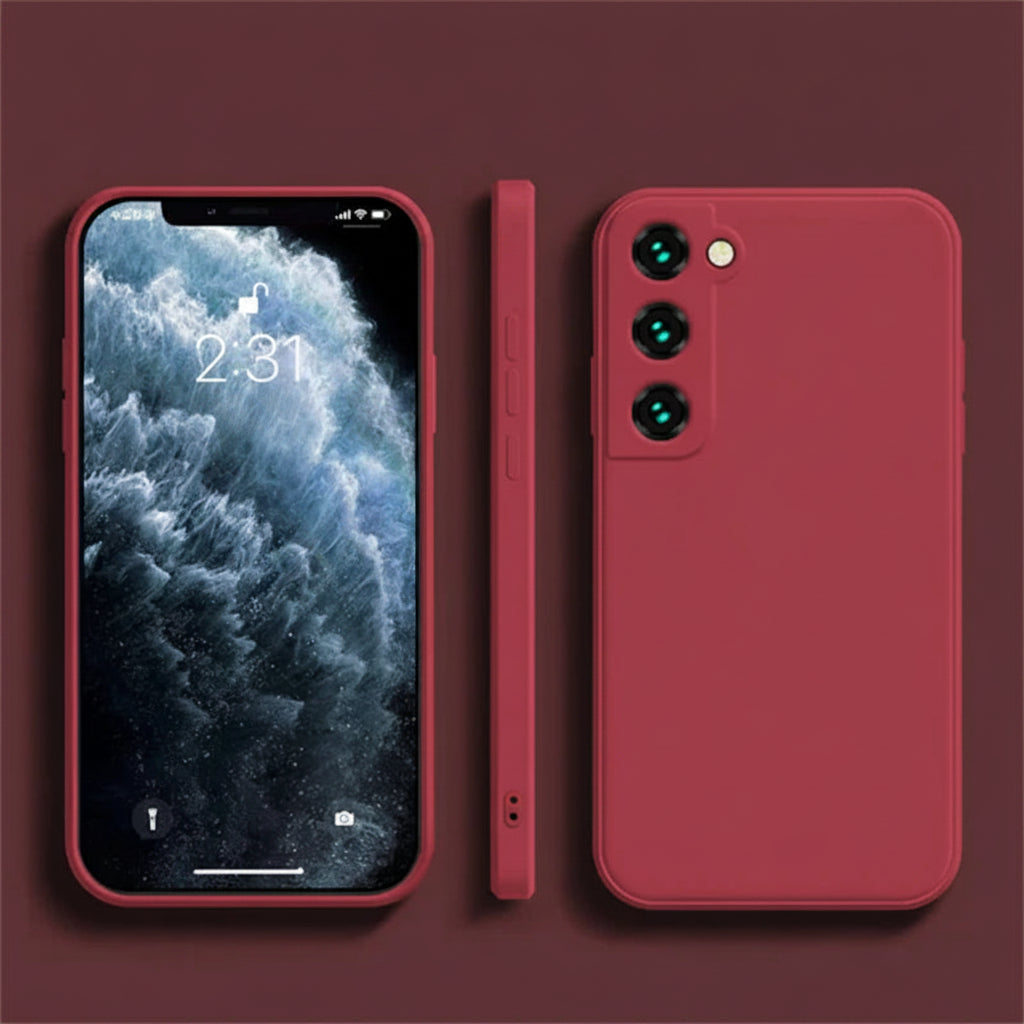 Coque compatible Samsung Galaxy antichoc camellia rouge