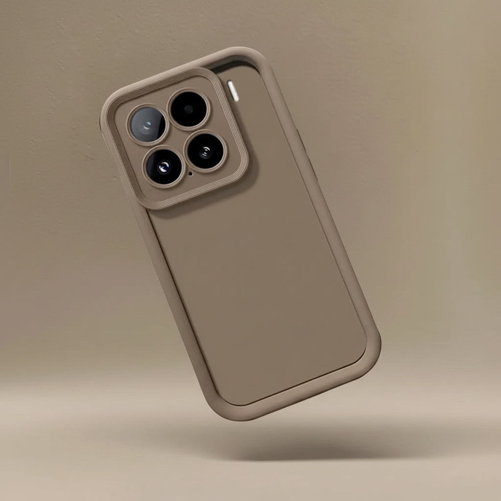 Coque en silicone brune mate compatible Xiaomi