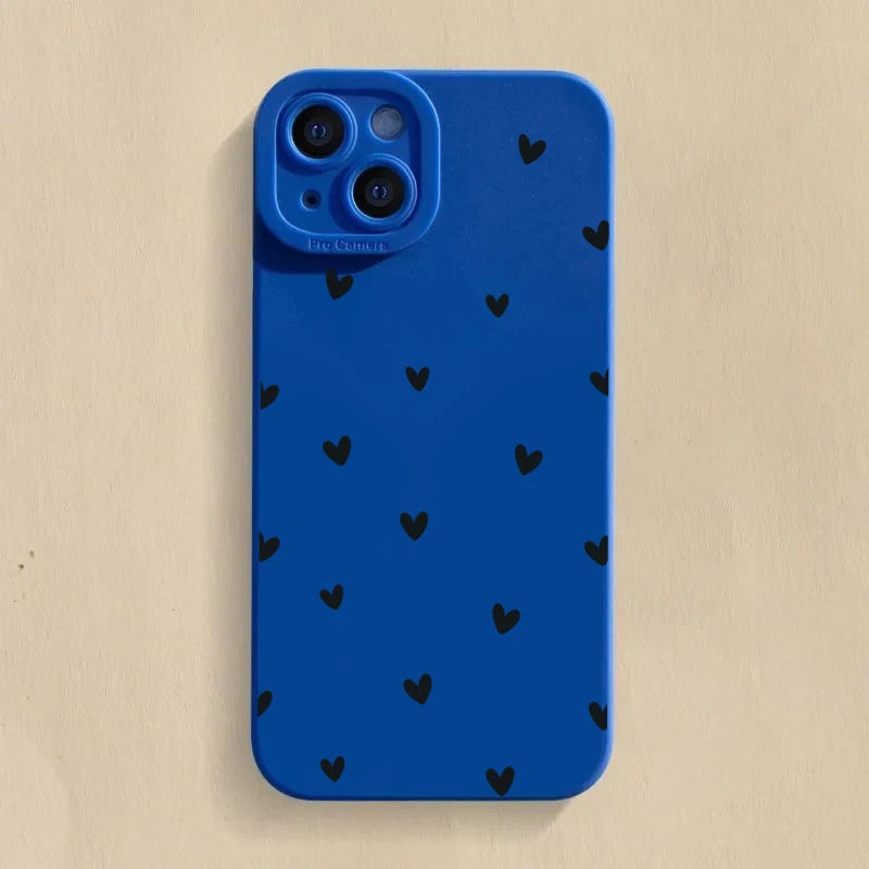 Coque compatible iPhone protection contre les rayures en coloris bleu
