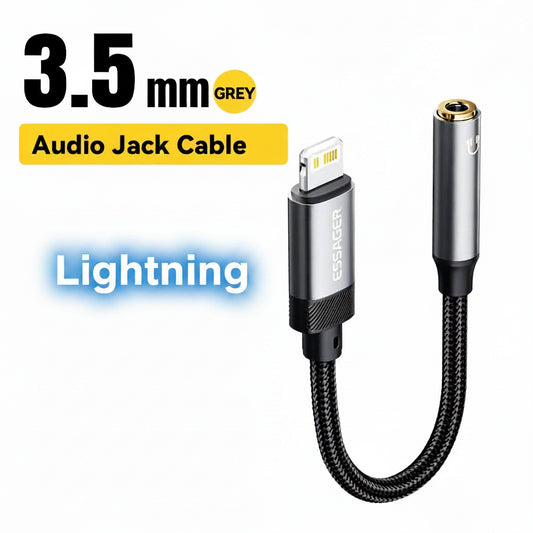 Connecteurs Lightning et Jack 3,5 mm de l’adaptateur ESSAGER