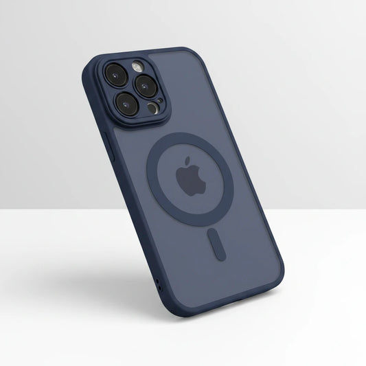Coque iPhone bleu marine avec protection anti-choc et finition mate