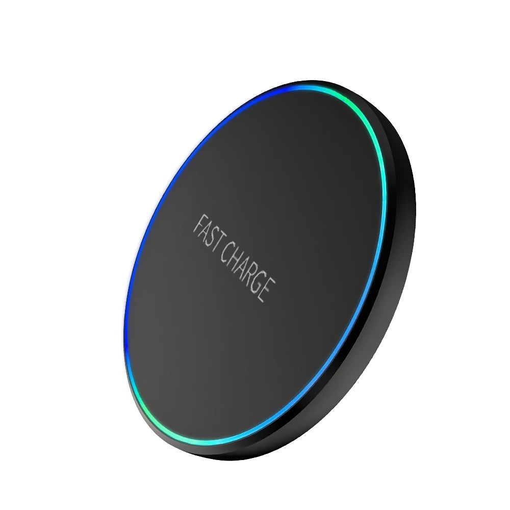 Chargeur induction sans fil noir compact sans câble USB-C
