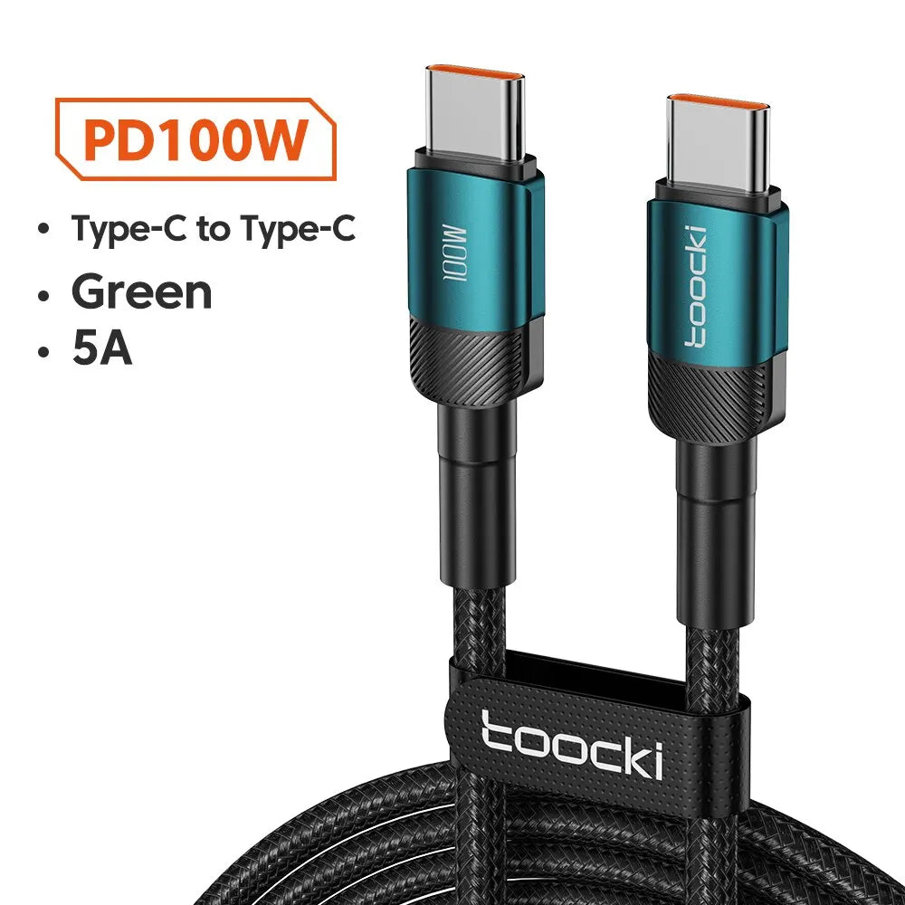Câble vert USB-C vers USB-C 100 W pour iPhone