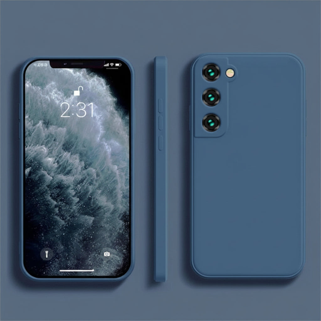 Coque compatible Samsung Galaxy résistante aux rayures blue