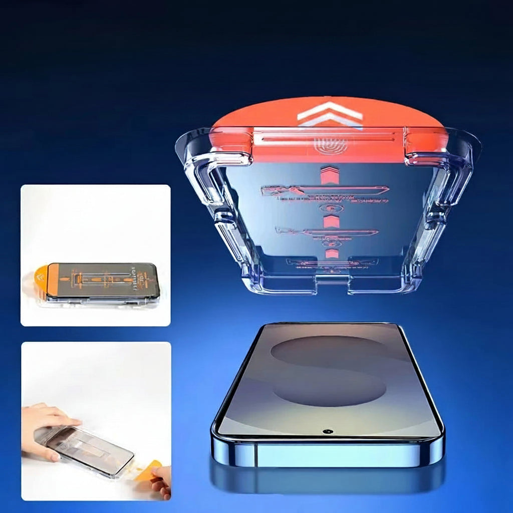Protection écran iPhone avec installation facile et alignement précis