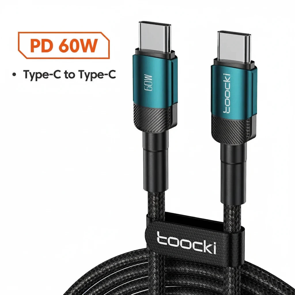 Câble vert USB-C vers USB-C 60 W vert pour iPhone