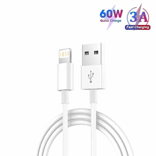 Câble USB-A vers Lightning blanc pour iPhone